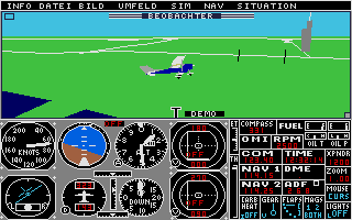 Flugsimulator II atari screenshot
