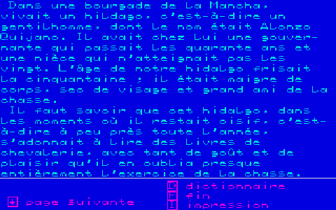 Folle Lecture de Don Quichotte (La) atari screenshot