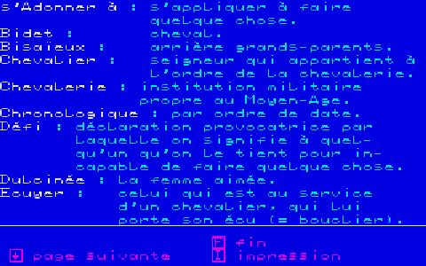 Folle Lecture de Don Quichotte (La) atari screenshot