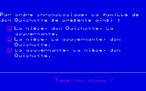 Folle Lecture de Don Quichotte (La) atari screenshot