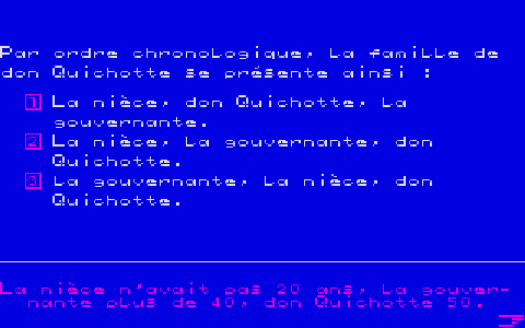 Folle Lecture de Don Quichotte (La) atari screenshot