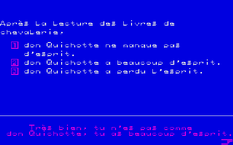Folle Lecture de Don Quichotte (La) atari screenshot