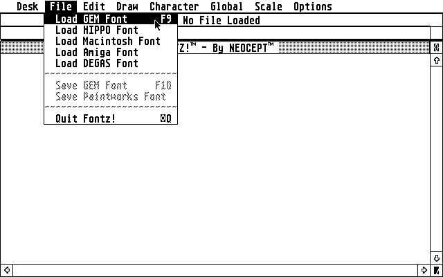 Fontz! atari screenshot