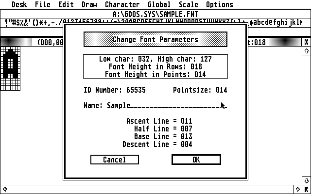 Fontz! atari screenshot