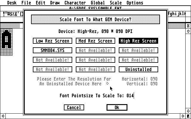 Fontz! atari screenshot