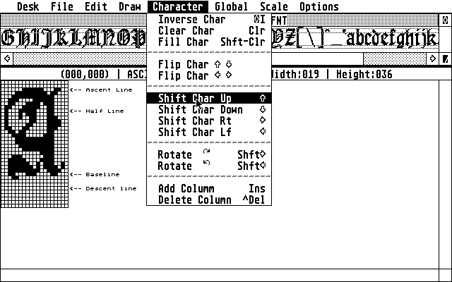 Fontz! atari screenshot