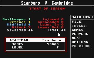 Football Crazy atari screenshot