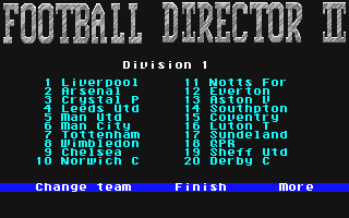 Football Director II atari screenshot