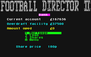 Football Director II atari screenshot