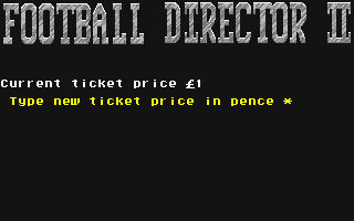 Football Director II atari screenshot