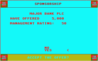 Football Manager II + Expansion Kit atari screenshot