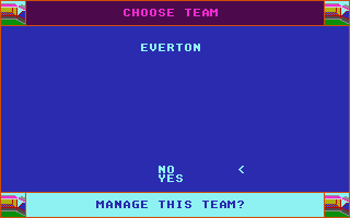 Football Manager II atari screenshot