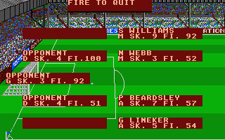 Football Manager II atari screenshot