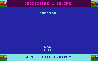 Football Manager II atari screenshot