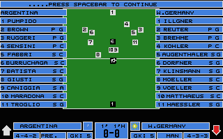 Football Simulation atari screenshot