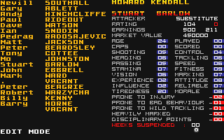 Football Tactician (Premier League) atari screenshot