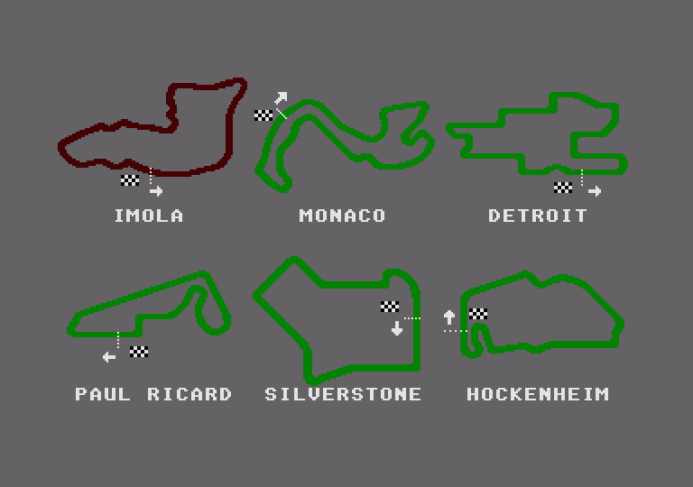 Formula 1 Grand Prix atari screenshot