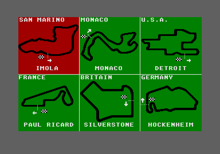 Formula 1 Grand Prix atari screenshot