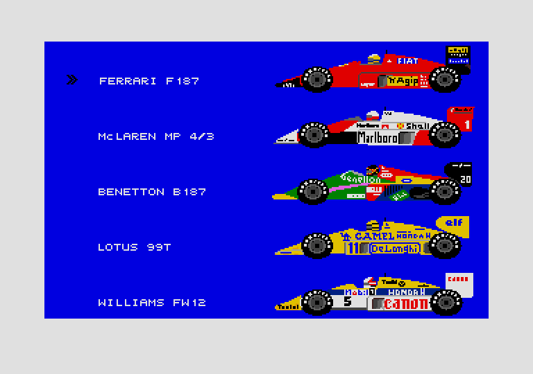Formula 1 Grand Prix atari screenshot