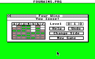 Four Wins atari screenshot