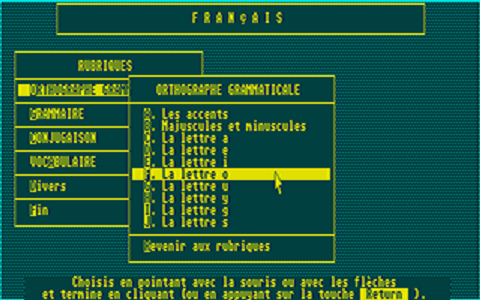Français CP atari screenshot
