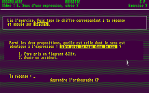 Français CP atari screenshot