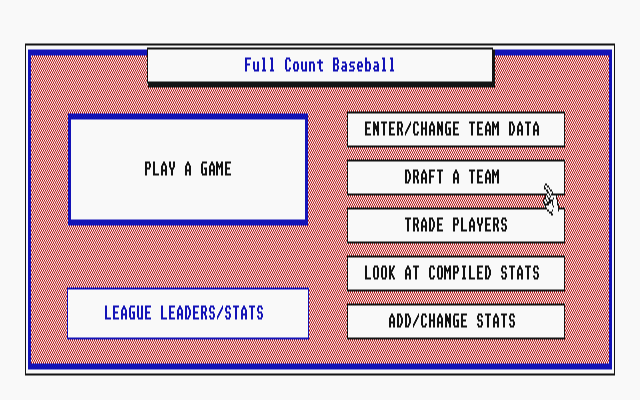 Full Count Baseball atari screenshot