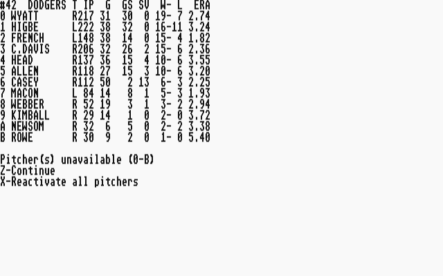 Full Count Baseball atari screenshot