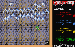 Gauntlet atari screenshot