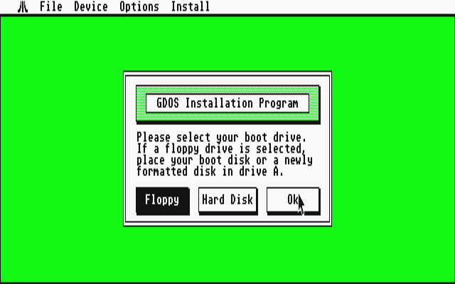 GDOS Distribution Disk atari screenshot