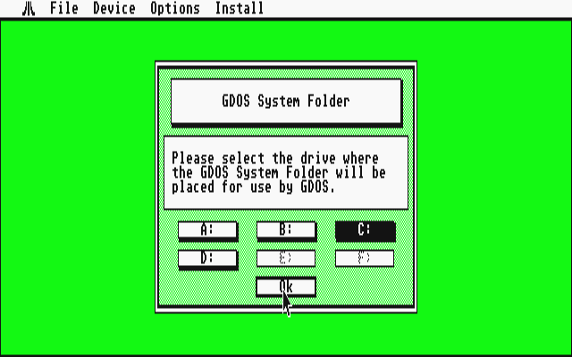 GDOS Distribution Disk atari screenshot