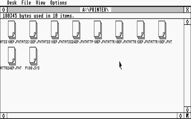 GDOS Fonts and Drivers for Epson FX-80