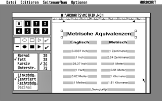 GEM Wordchart atari screenshot