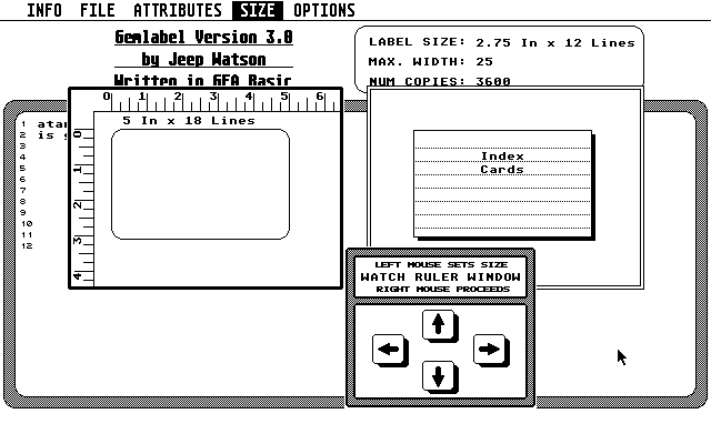 GEMLabel atari screenshot