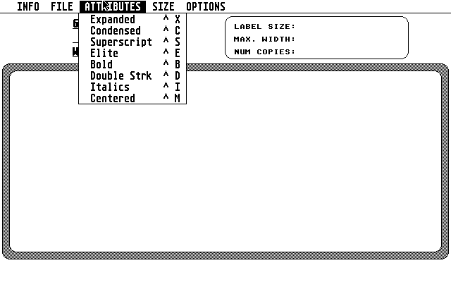 GEMLabel atari screenshot