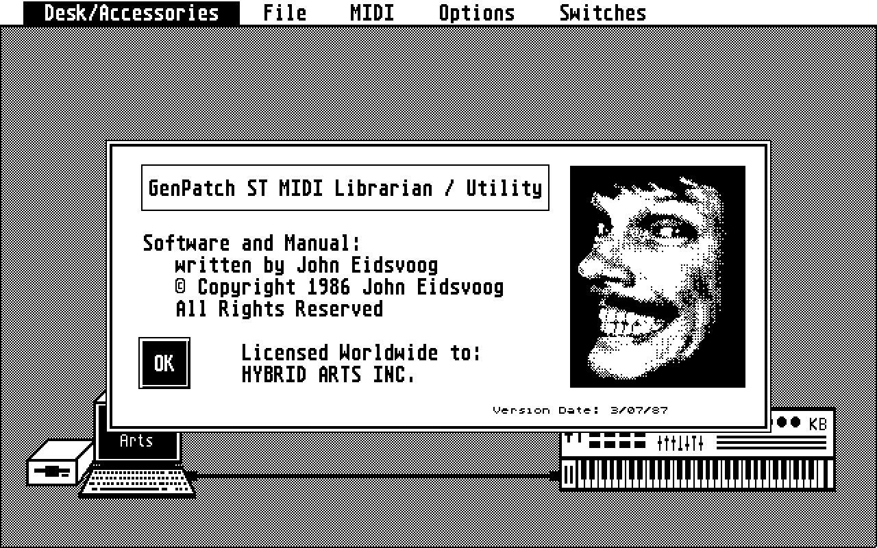 GenPatch ST MIDI Librarian atari screenshot