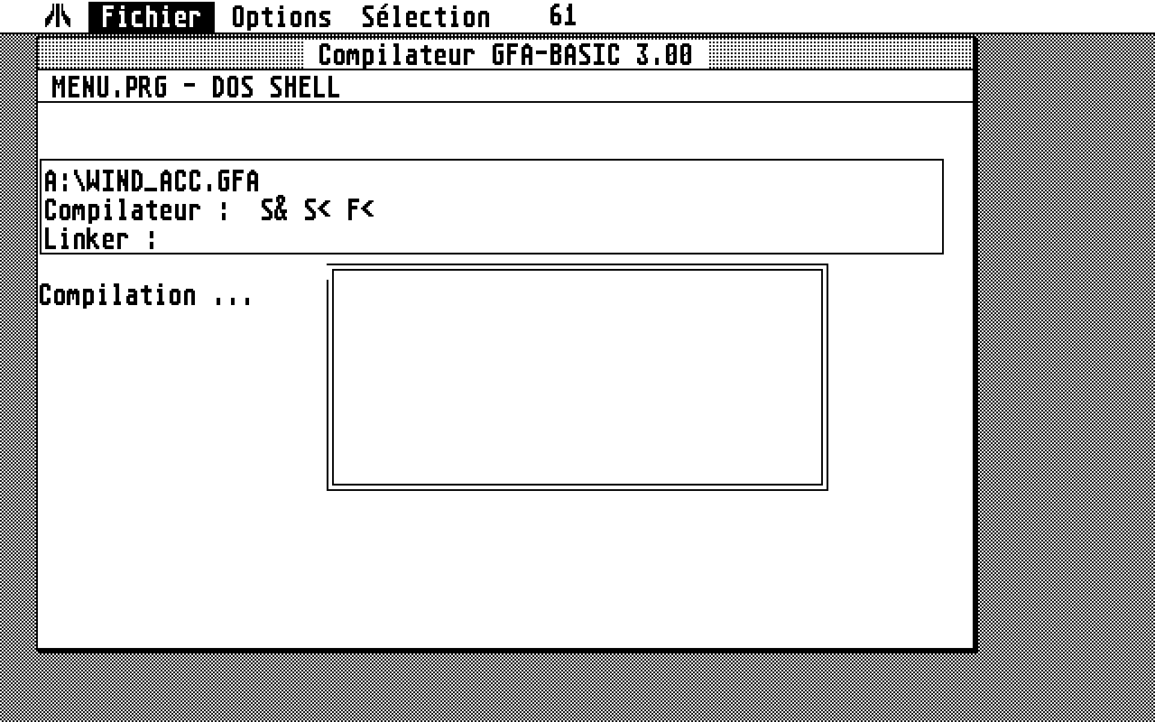 GFA BASIC Compiler atari screenshot