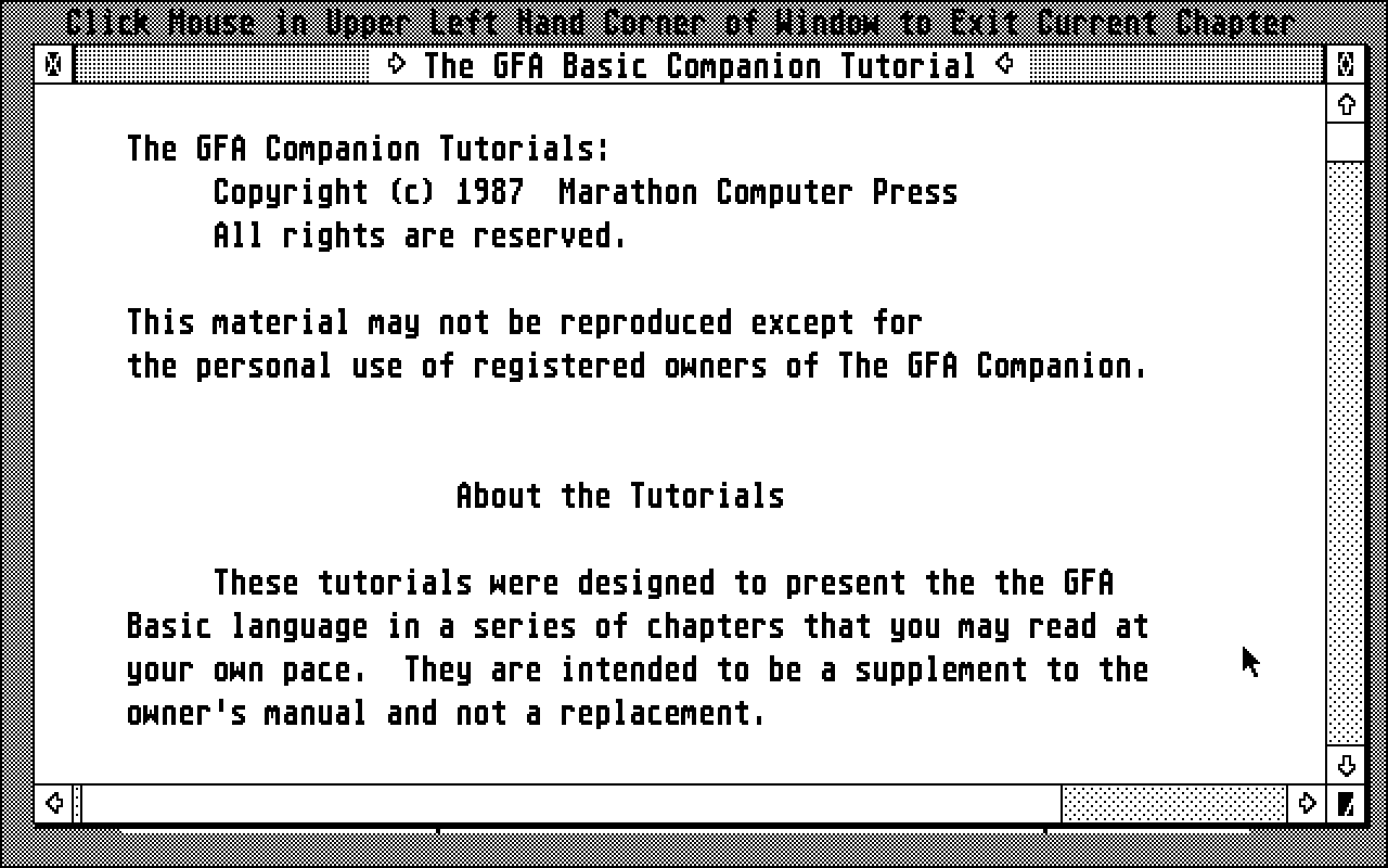 GFA Companion atari screenshot