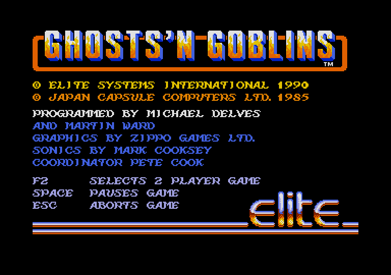 Ghosts'n Goblins atari screenshot