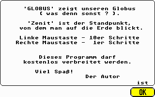 Globus atari screenshot