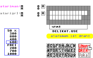 Glücksrad ST atari screenshot