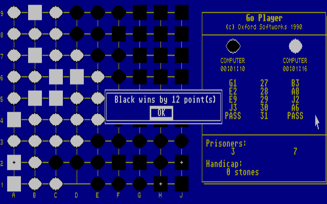 Go Player atari screenshot