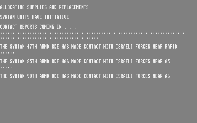 Golan Front - The 1973 Arab / Israeli War in the North atari screenshot