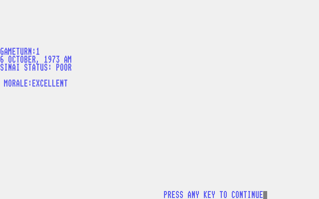 Golan Front - The 1973 Arab / Israeli War in the North atari screenshot