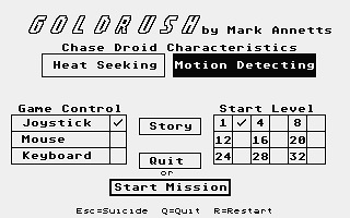 Goldrush atari screenshot