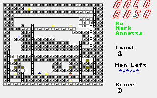 Goldrush atari screenshot