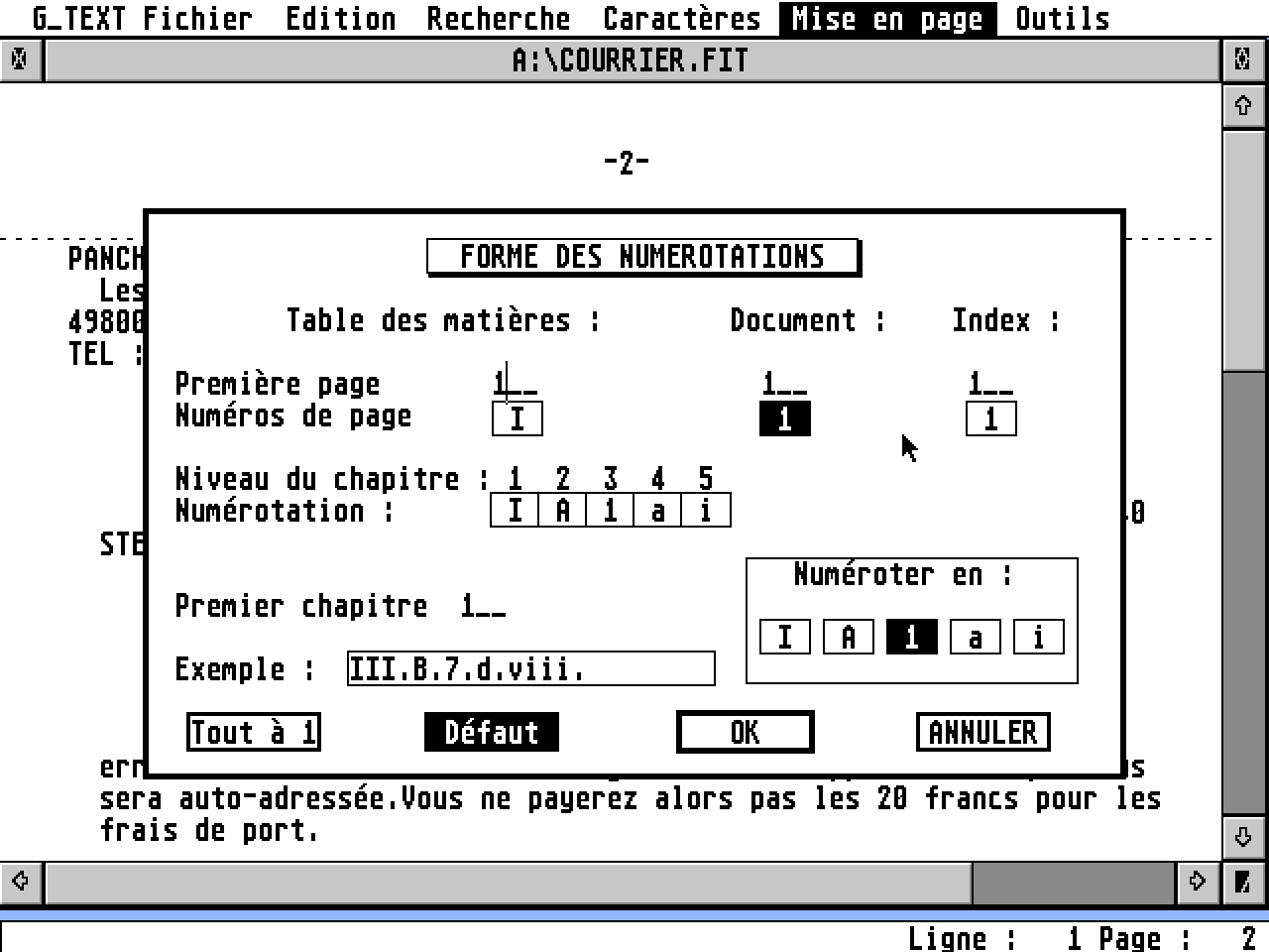 Graal Text atari screenshot