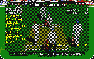 Graham Gooch World Class Cricket atari screenshot