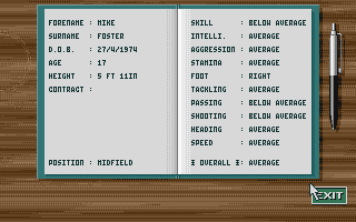 Graham Taylor's Soccer Challenge - England Edition atari screenshot