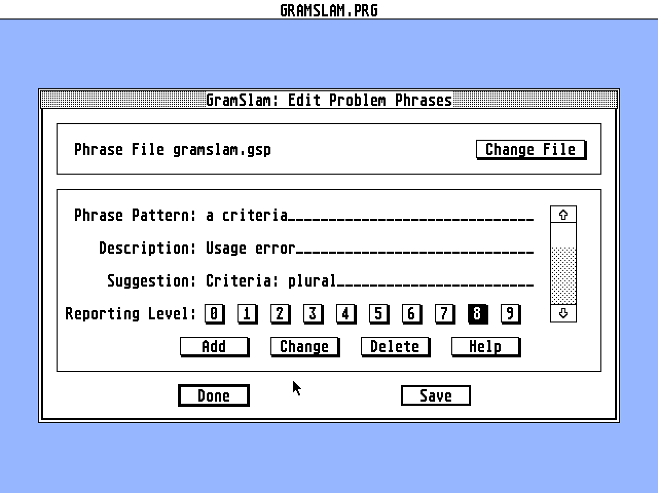 GramSlam Grammar and Style Checker atari screenshot